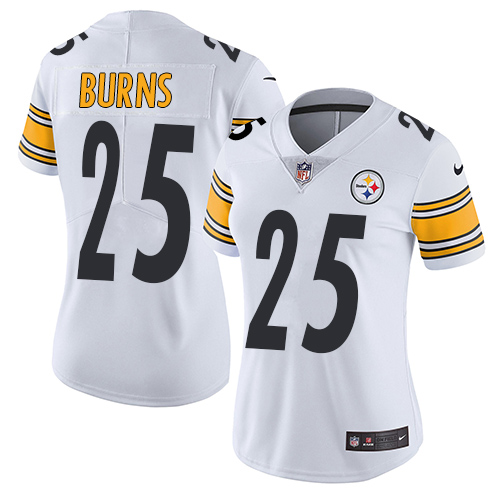 Women's Nike Pittsburgh Steelers #25 Artie Burns White Vapor Untouchable Elite Player NFL Jersey