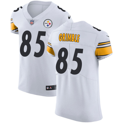 Men's Nike Pittsburgh Steelers #85 Xavier Grimble White Vapor Untouchable Elite Player NFL Jersey