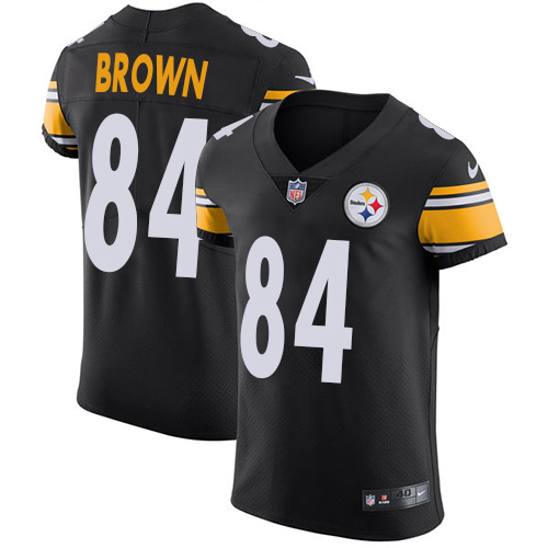 Men's Nike Pittsburgh Steelers #84 Antonio Brown Black Team Color Vapor Untouchable Elite Player NFL Jersey
