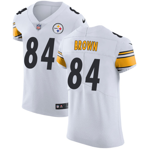 Men's Nike Pittsburgh Steelers #84 Antonio Brown White Vapor Untouchable Elite Player NFL Jersey