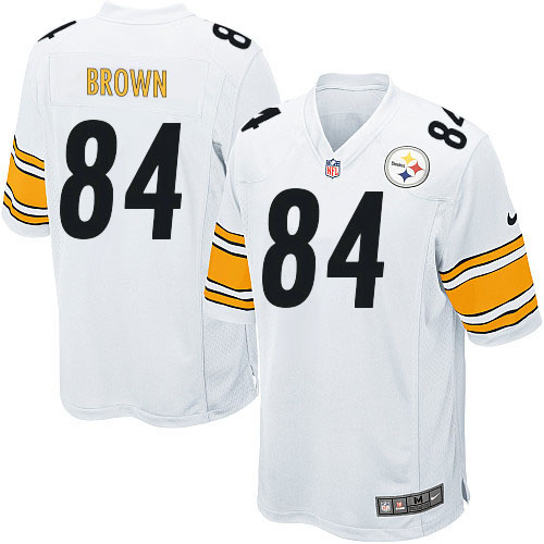 Men's Nike Pittsburgh Steelers #84 Antonio Brown Game White NFL Jersey