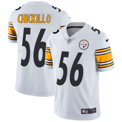 Men's Nike Pittsburgh Steelers #56 Anthony Chickillo White Vapor Untouchable Limited Player NFL Jersey