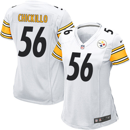 Women's Nike Pittsburgh Steelers #56 Anthony Chickillo Game White NFL Jersey