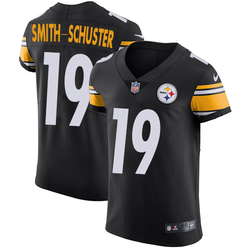 Men's Nike Pittsburgh Steelers #19 JuJu Smith-Schuster Black Team Color Vapor Untouchable Elite Player NFL Jersey