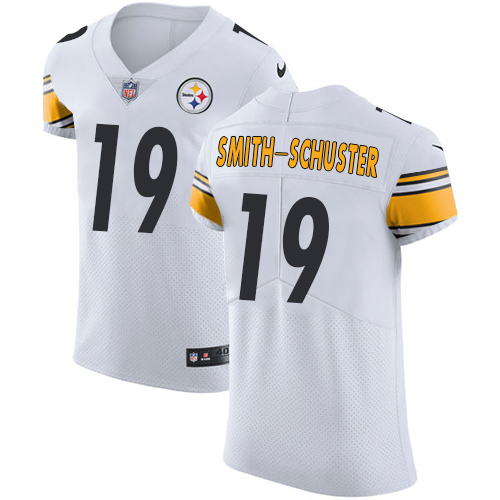 Men's Nike Pittsburgh Steelers #19 JuJu Smith-Schuster White Vapor Untouchable Elite Player NFL Jersey