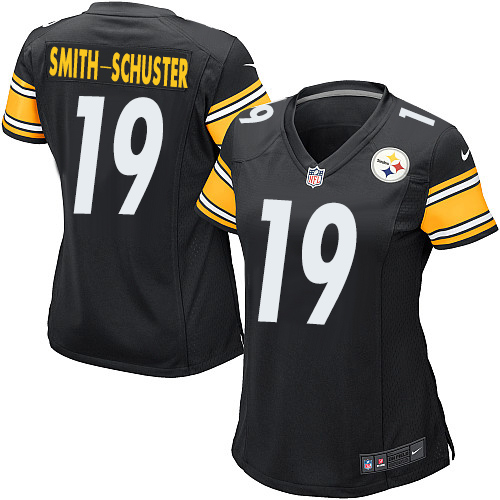 Women's Nike Pittsburgh Steelers #19 JuJu Smith-Schuster Game Black Team Color NFL Jersey