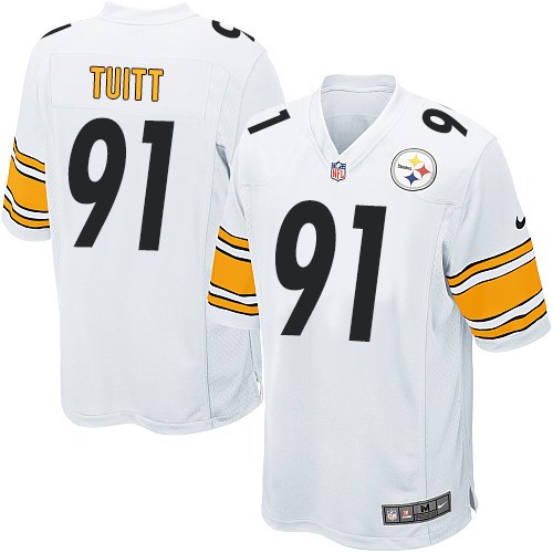 Men's Nike Pittsburgh Steelers #91 Stephon Tuitt Game White NFL Jersey
