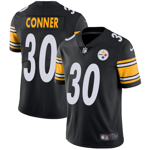 Men's Nike Pittsburgh Steelers #30 James Conner Black Team Color Vapor Untouchable Limited Player NFL Jersey
