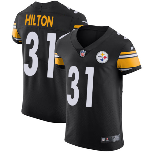 Men's Nike Pittsburgh Steelers #31 Mike Hilton Black Team Color Vapor Untouchable Elite Player NFL Jersey