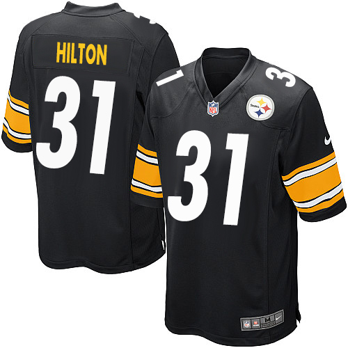 Men's Nike Pittsburgh Steelers #31 Mike Hilton Game Black Team Color NFL Jersey