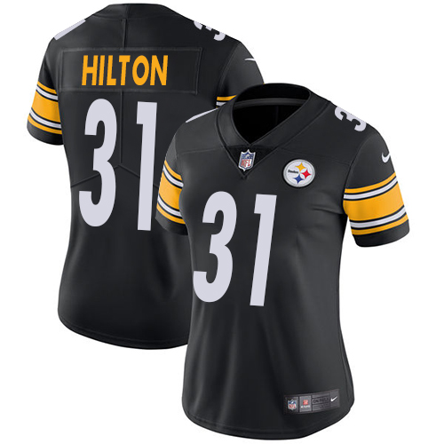 Women's Nike Pittsburgh Steelers #31 Mike Hilton Black Team Color Vapor Untouchable Limited Player NFL Jersey