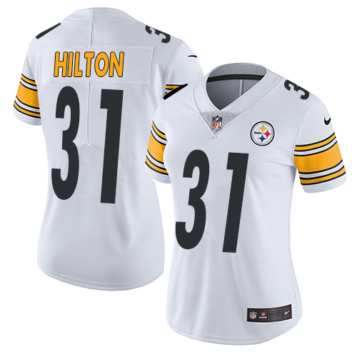 Women's Nike Pittsburgh Steelers #31 Mike Hilton White Vapor Untouchable Limited Player NFL Jersey
