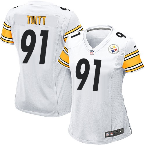 Women's Nike Pittsburgh Steelers #91 Stephon Tuitt Game White NFL Jersey