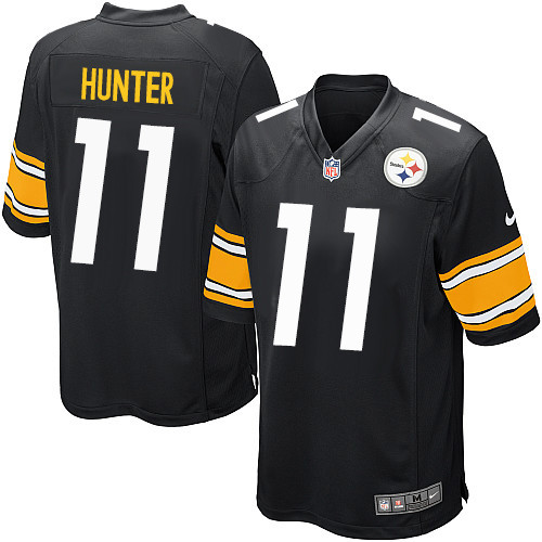 Men's Nike Pittsburgh Steelers #11 Justin Hunter Game Black Team Color NFL Jersey