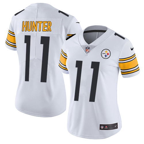 Women's Nike Pittsburgh Steelers #11 Justin Hunter White Vapor Untouchable Limited Player NFL Jersey