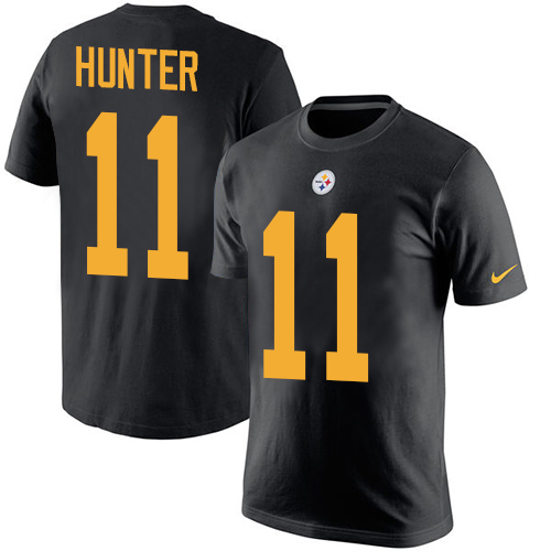 NFL Nike Pittsburgh Steelers #11 Justin Hunter Black Rush Pride Name & Number T-Shirt