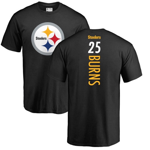 NFL Nike Pittsburgh Steelers #25 Artie Burns Black Backer T-Shirt