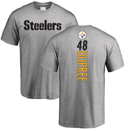 NFL Nike Pittsburgh Steelers #48 Bud Dupree Ash Backer T-Shirt