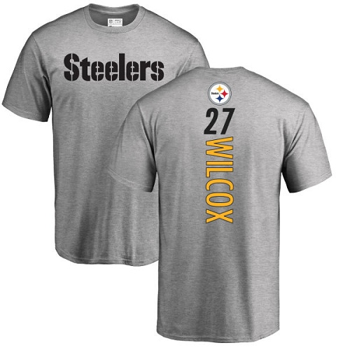 NFL Nike Pittsburgh Steelers #27 J.J. Wilcox Ash Backer T-Shirt