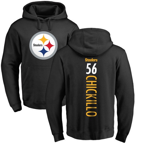 NFL Nike Pittsburgh Steelers #56 Anthony Chickillo Black Backer Pullover Hoodie