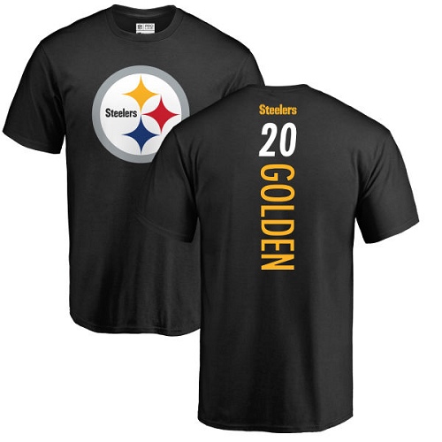 NFL Nike Pittsburgh Steelers #20 Robert Golden Black Backer T-Shirt