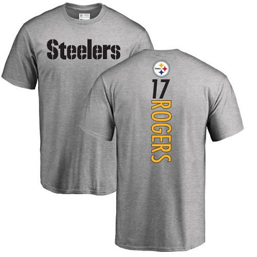 NFL Nike Pittsburgh Steelers #17 Eli Rogers Ash Backer T-Shirt