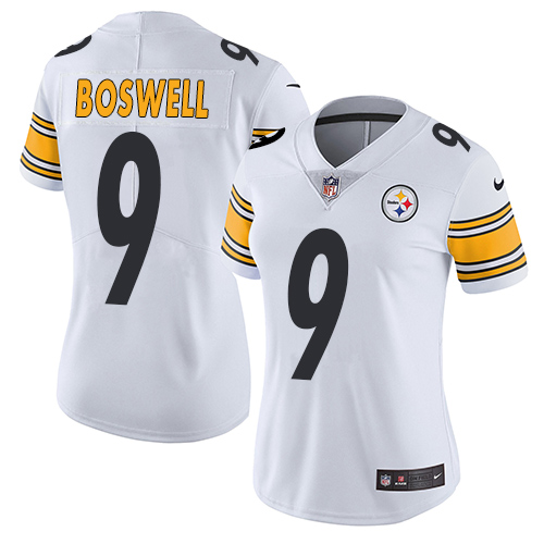 Women's Nike Pittsburgh Steelers #9 Chris Boswell White Vapor Untouchable Elite Player NFL Jersey
