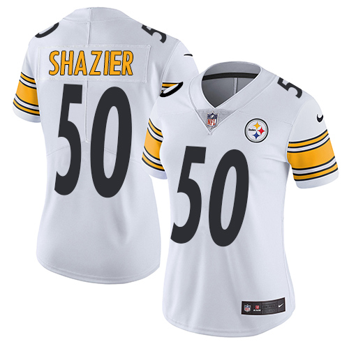 Women's Nike Pittsburgh Steelers #50 Ryan Shazier White Vapor Untouchable Elite Player NFL Jersey