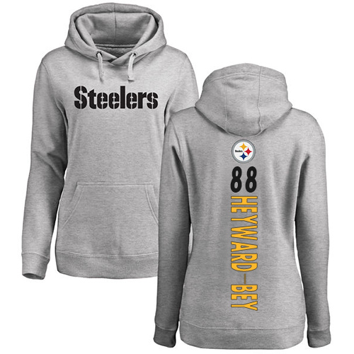 NFL Women's Nike Pittsburgh Steelers #88 Darrius Heyward-Bey Ash Backer Pullover Hoodie