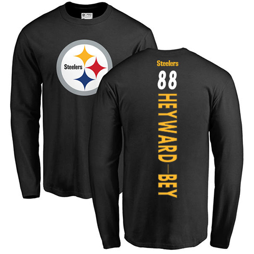 NFL Nike Pittsburgh Steelers #88 Darrius Heyward-Bey Black Backer Long Sleeve T-Shirt