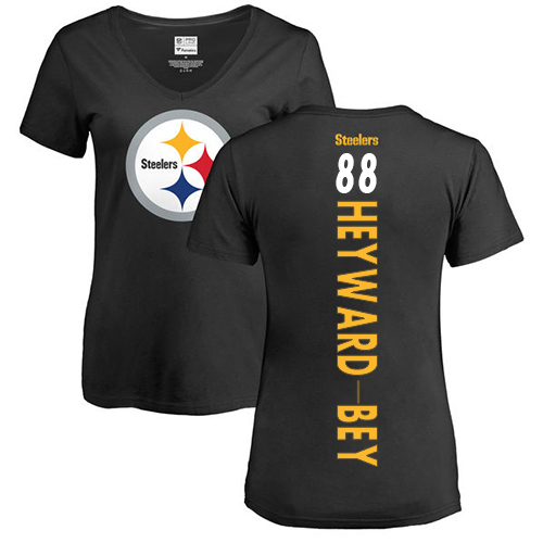 NFL Women's Nike Pittsburgh Steelers #88 Darrius Heyward-Bey Black Backer Slim Fit T-Shirt
