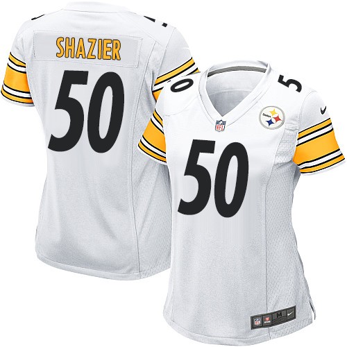 Women's Nike Pittsburgh Steelers #50 Ryan Shazier Game White NFL Jersey
