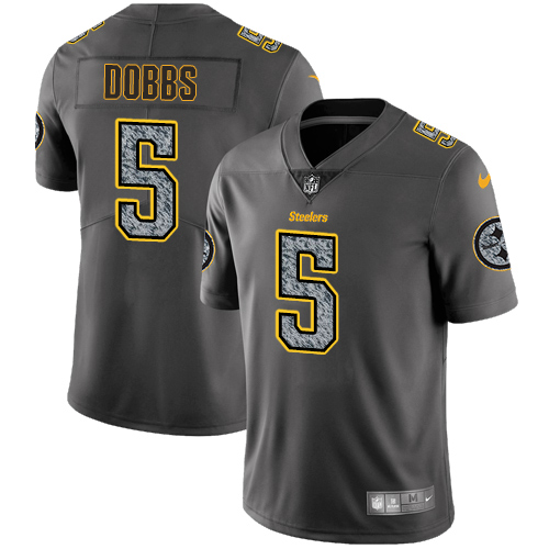 Men's Nike Pittsburgh Steelers #5 Joshua Dobbs Gray Static Vapor Untouchable Limited NFL Jersey