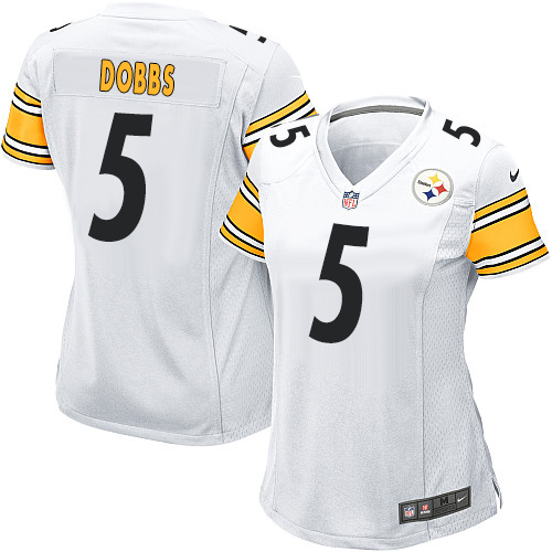 Women's Nike Pittsburgh Steelers #5 Joshua Dobbs Game White NFL Jersey