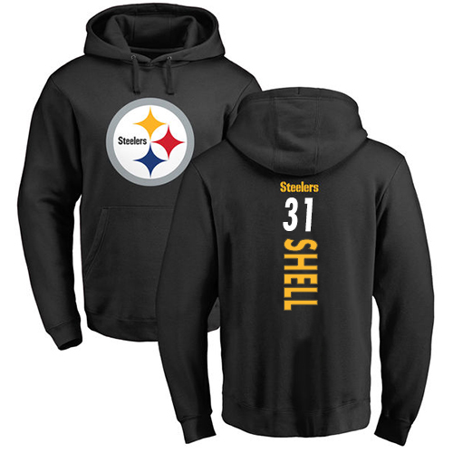 NFL Nike Pittsburgh Steelers #31 Donnie Shell Black Backer Pullover Hoodie