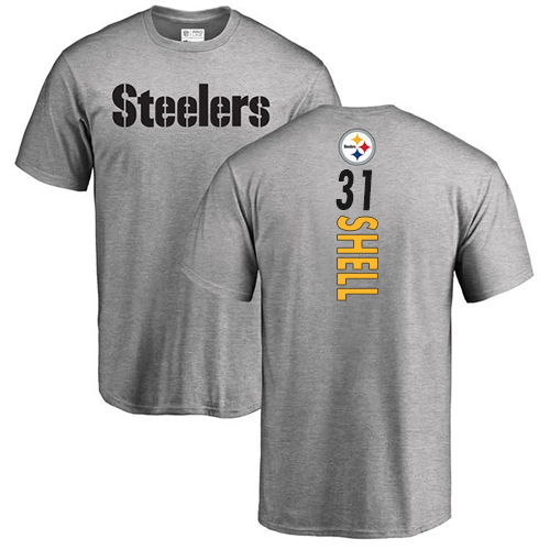 NFL Nike Pittsburgh Steelers #31 Donnie Shell Ash Backer T-Shirt