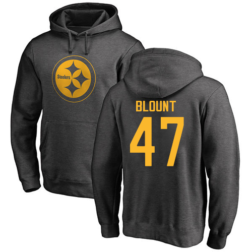 NFL Nike Pittsburgh Steelers #47 Mel Blount Ash One Color Pullover Hoodie