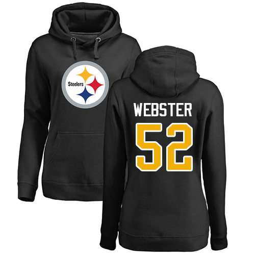 NFL Women's Nike Pittsburgh Steelers #52 Mike Webster Black Name & Number Logo Pullover Hoodie
