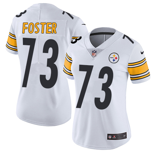 Women's Nike Pittsburgh Steelers #73 Ramon Foster White Vapor Untouchable Elite Player NFL Jersey