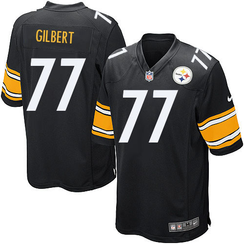 Men's Nike Pittsburgh Steelers #77 Marcus Gilbert Game Black Team Color NFL Jersey