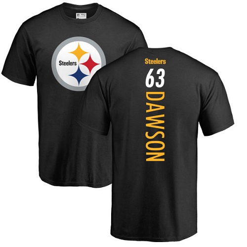 NFL Nike Pittsburgh Steelers #63 Dermontti Dawson Black Backer T-Shirt