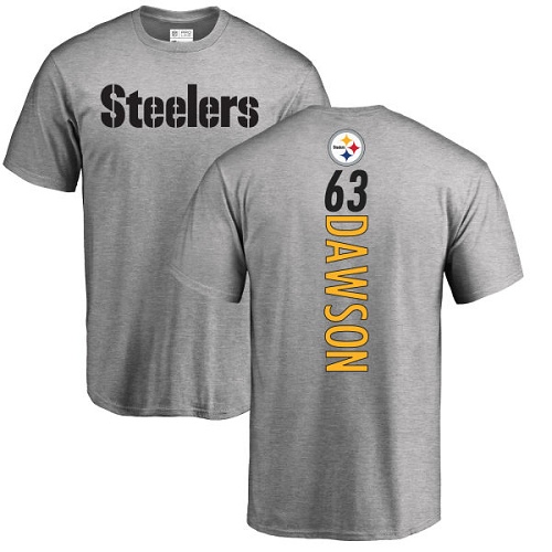 NFL Nike Pittsburgh Steelers #63 Dermontti Dawson Ash Backer T-Shirt