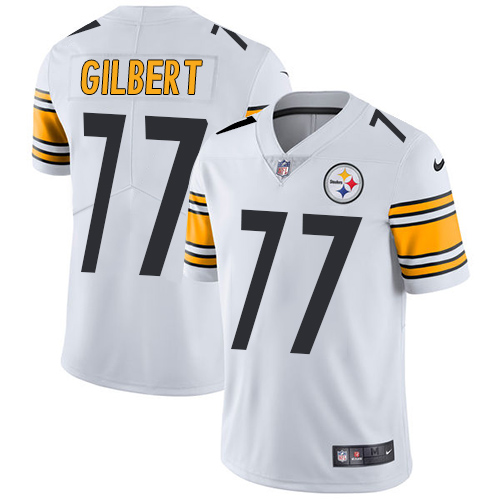 Men's Nike Pittsburgh Steelers #77 Marcus Gilbert White Vapor Untouchable Limited Player NFL Jersey
