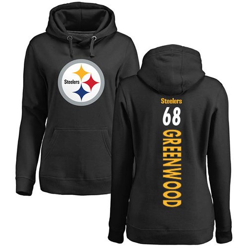 NFL Women's Nike Pittsburgh Steelers #68 L.C. Greenwood Black Backer Pullover Hoodie