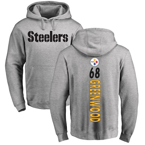 NFL Nike Pittsburgh Steelers #68 L.C. Greenwood Ash Backer Pullover Hoodie
