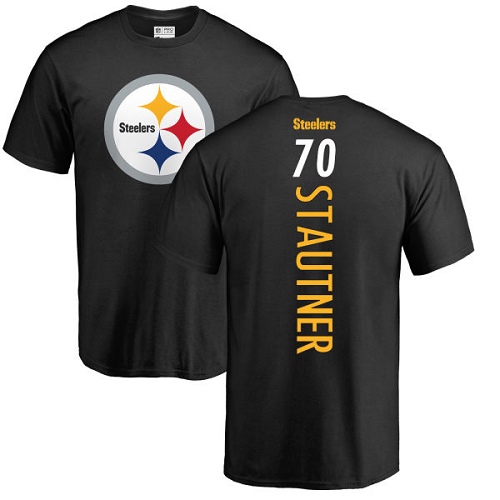 NFL Nike Pittsburgh Steelers #70 Ernie Stautner Black Backer T-Shirt