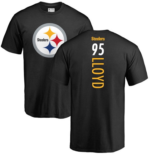NFL Nike Pittsburgh Steelers #95 Greg Lloyd Black Backer T-Shirt