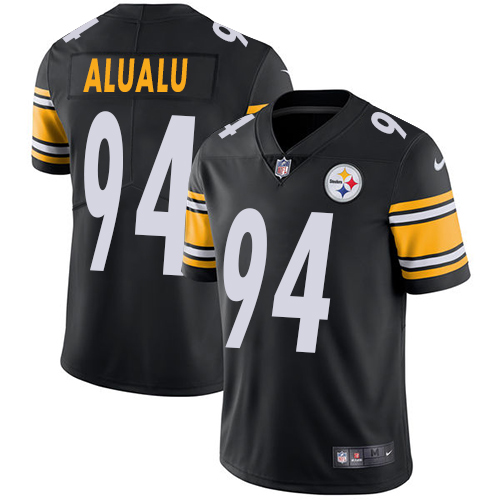 Youth Nike Pittsburgh Steelers #94 Tyson Alualu Black Team Color Vapor Untouchable Limited Player NFL Jersey