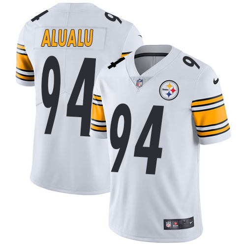 Youth Nike Pittsburgh Steelers #94 Tyson Alualu White Vapor Untouchable Limited Player NFL Jersey