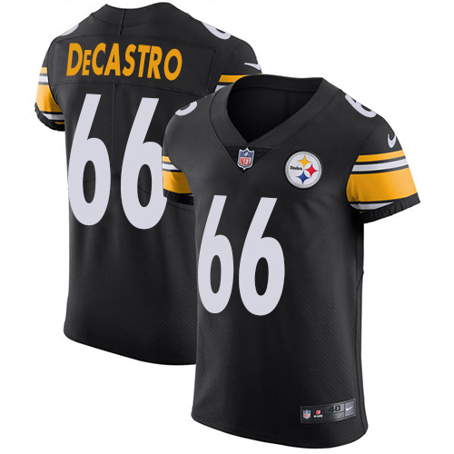 Men's Nike Pittsburgh Steelers #66 David DeCastro Black Team Color Vapor Untouchable Elite Player NFL Jersey